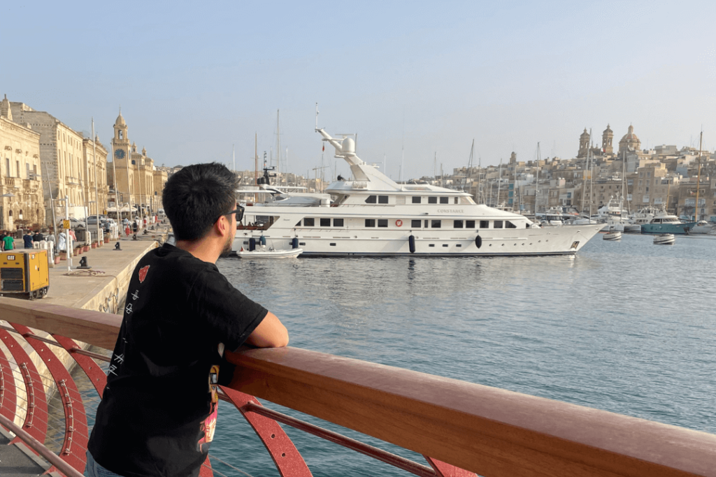 Vista panoramica de l ciudad de birgu en Malta Europa